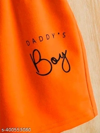 SRP Boys/Girls Cutepie Daddy`Boy Printed Top & Bottom Sets - Black, 3-6 Month