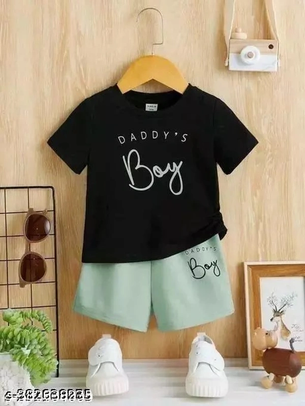 SRP Boys/Girls Cutiepie Trendy Boys Top & Bottom Sets  - 0-6 Months, Black