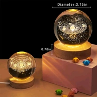 clickc.in INCLICKC 3D Saturn Crystal Ball Night Lamp, Wooden Base, for Home Decoration, Birthday Gift (Saturn) (8 CM) 58% off

 - Silver