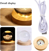 clickc.in INCLICKC 3D Saturn Crystal Ball Night Lamp, Wooden Base, for Home Decoration, Birthday Gift (Saturn) (8 CM) 58% off

