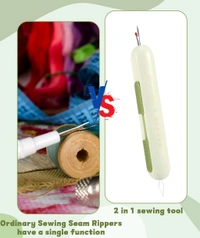 Inclickc 2PCS Needles Threader Tool, Threader, Needle Inserter Tool 2 in 1 Needle Threader Tool for Sewing Craft Saving You Time and Effort

