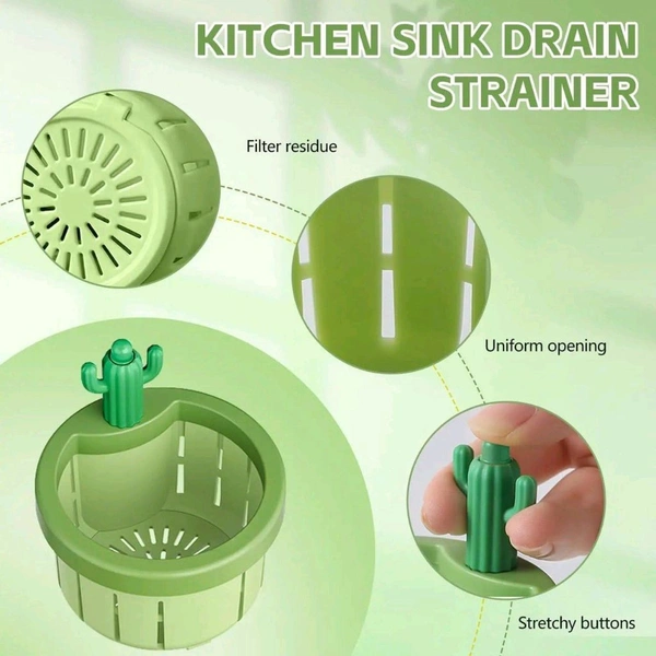 Inclickc Kitchen Sink Drain Strainer, Push Automatic Dump Basket Kitchen Garbage Collect Strainer, Multifunctional Household Sink Anti-Clog Drain Basket Strainer Kitchen (Multicolor) (2pcs)