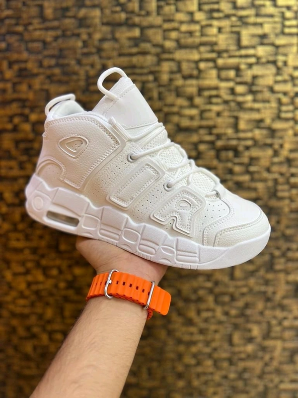 White High-Top Chunky Sneakers - 7
