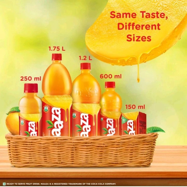 (SOFT DRINK) (MAAZA) 🍑THICKES🍑🥭🥭MANGO🥭🥭DRINK(FLAVOURED) (PET BOTTLE) (600 ml) MRP 42/-