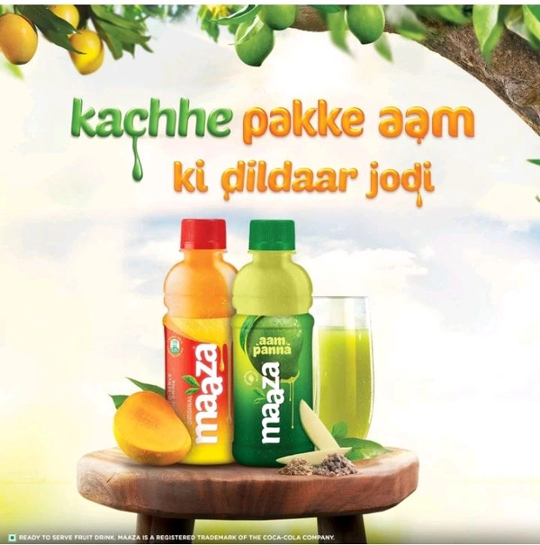 (SOFT DRINK) (MAAZA) 🍑THICKES🍑🥭🥭MANGO🥭🥭DRINK(FLAVOURED) (PET BOTTLE) (600 ml) MRP 42/-
