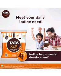 Tata Salt Vacuum EvaporatedIodized Salt--------------------(EXPIRY DATE) (18/FED2026) MANUFACTURED DATE 01 MAR 2024 (1kg) MRP 28/-