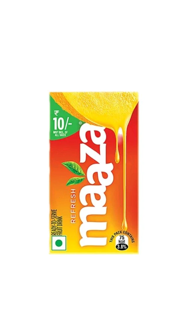 (SOFT DRINK) (MAAZA) 🍑THICKES🍑🥭🥭MANGO🥭🥭DRINK(FLAVOURED) () (125 ml) MRP 10/-