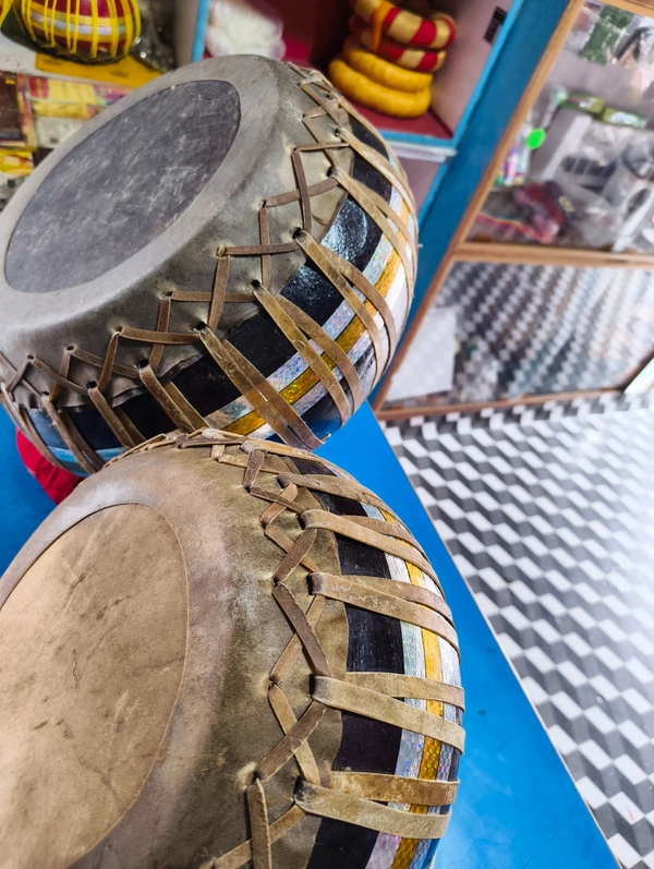 Musifyo Assamese treditional Instruments Nagara. 8 x 11 inc - 8x11, Woody Brown, 1