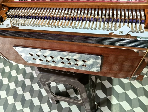 S.MANDAL 42 Strick Sabi(key) HARMONIUM Professional  - Falu Red, 1