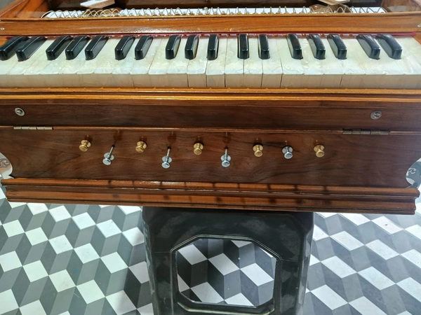 S.MANDAL 42 Strick Sabi(key) HARMONIUM Professional  - Falu Red, 1