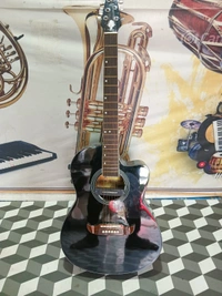 Fendar semi Acoustic Guitar Black Colours 39 inch - 39, Black, 1