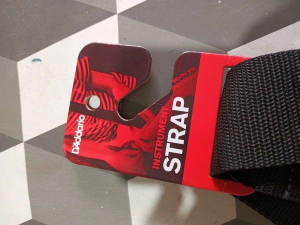 D'Addario Guitar Strap.black Colours - excusable, Black, 1