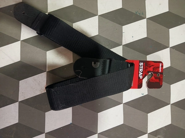 D'Addario Guitar Strap.black Colours - excusable, Black, 1