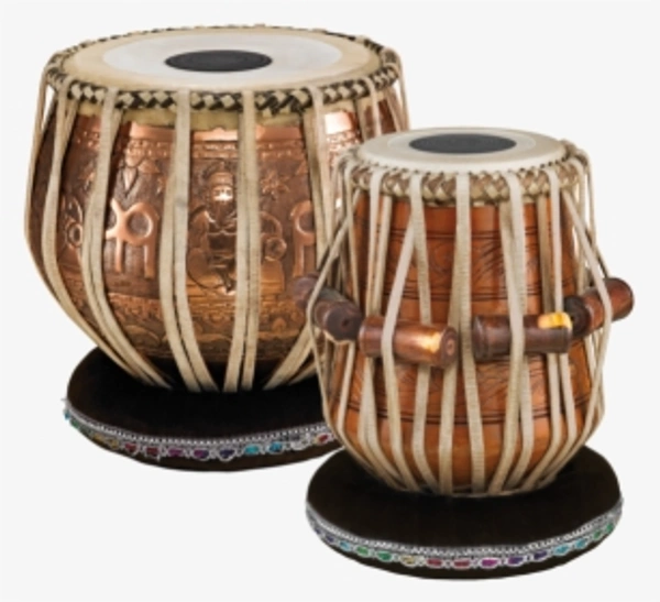 STH Copar Tabla Set Best quwality of Indian Instrument. - D, White & Black, 1