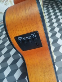 Hertz Semi Acoustic guitar. 4000 Model. Tranding guitar. - Yellow, Brown, 1