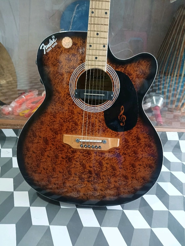 Fendar semi Acoustic Guitar Black Colours 39 inch - Brown, 1, 39