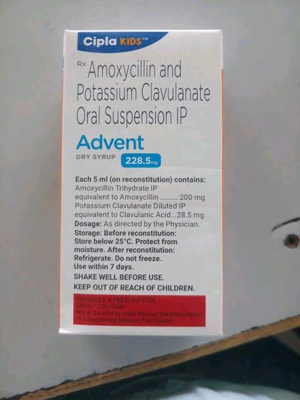 Cipla Advent Dry Syrup 228.5mg