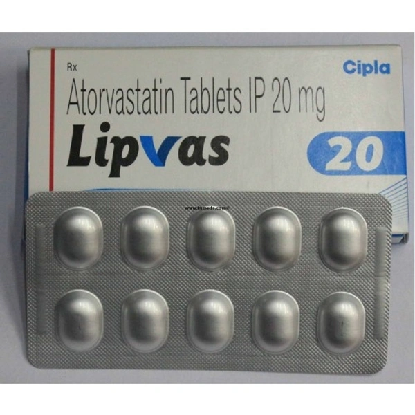 Cipla Lipvas 20 (Atorvastatin Tablets 20mg)