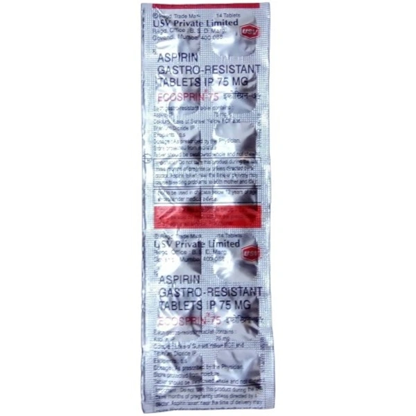 Usv Ecosprin 75 (Aspirin 75mg Tablets)