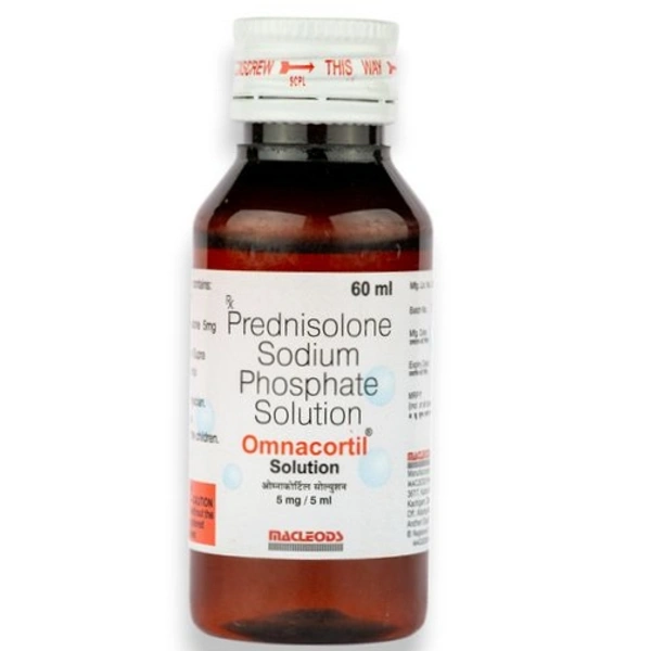 Macleods Omnacortil Solution 60ml (Contains
Prednisolone (5mg/5ml)