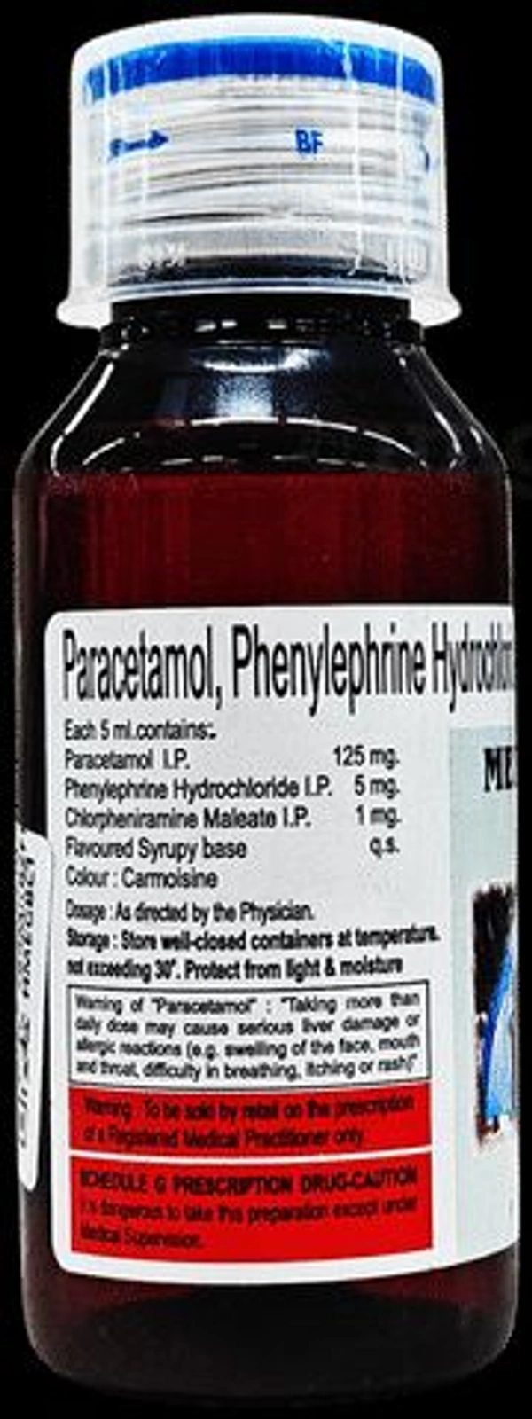 Medler Syrup (60ml)Contains
Chlorpheniramine Maleate (1mg)+ Paracetamol (125mg)+ Phenylephrine (5mg)