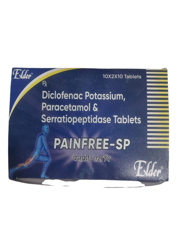 Painfree-Sp (Diclofenac Potassium,paracetamol,&serraptiopeptidase Tablets)