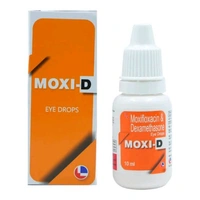 Moxi-D (Contains
Moxifloxacin (0.5% w/v)+ Dexamethasone (0.1% w/v) Eye Drops