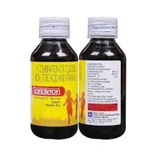 Tonoferon Pediatric Syrup (Contains
Iron (80mg)+ Folic Acid (200mg)+ Vitamin B12 (2mcg)