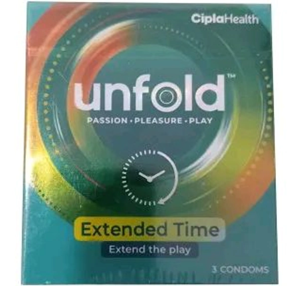Cipla Unfold Extended Time Condoms, 3 Count