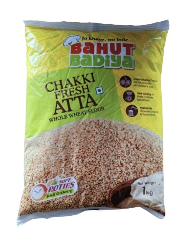 Bahut Badiya Wheat Chakki Atta - 1kg