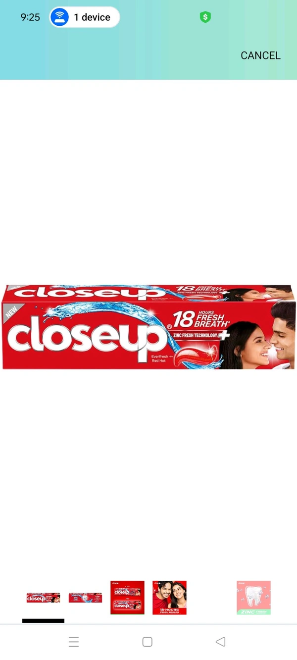Closeup Everfresh+ Anti Germ Red Hot Gel Toothpaste  - 90g