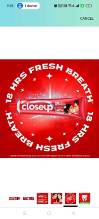 Closeup Everfresh+ Anti Germ Red Hot Gel Toothpaste  - 90g