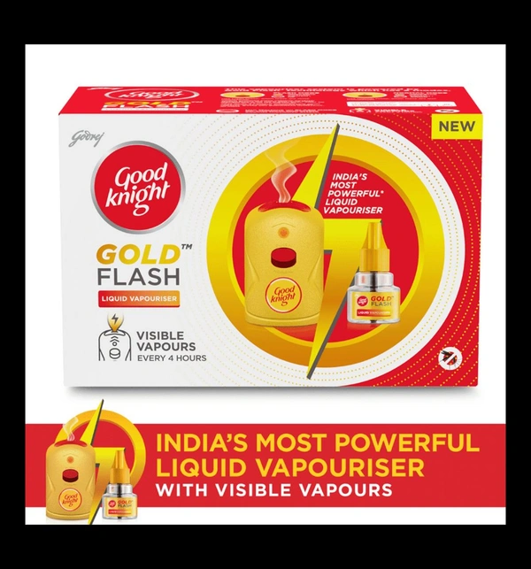 Good Knight Gold Flash Liquid Vapouriser Mosquito Repellent Machine+ Refill  - 45ml