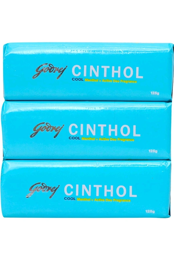 Cinthol Active Menthol Cool Deo Soap (Pack Of 3) - 225 (75×3)