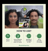 Indica Easy Black Hair Colour Shampoo  - Black, 10ml