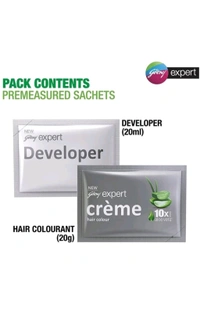 Godrej Expert Rich Creme Hair Colour (Pouch) - 20g + 20ml, Black