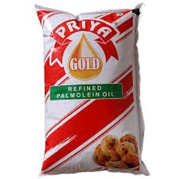 Priya Gold Refined Palmolein Oil - 850gm(1ltr Approx)