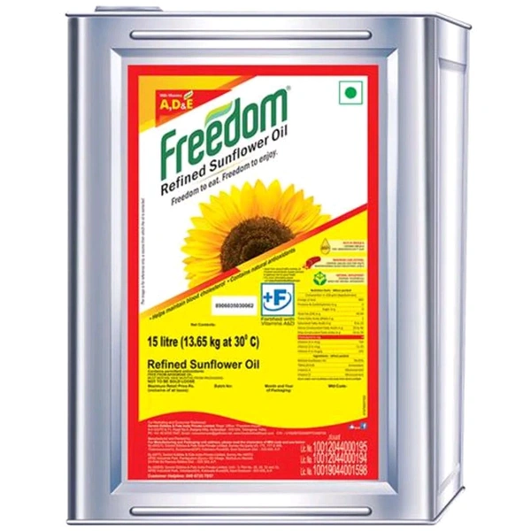 Freedom Refined Sunflower Oil  - 15Ltr