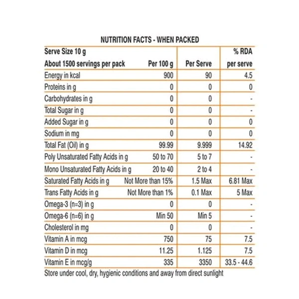 Freedom Refined Sunflower Oil  - 15Kg