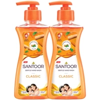 Santoor Hand Wash Classic  - 200ml+200ml