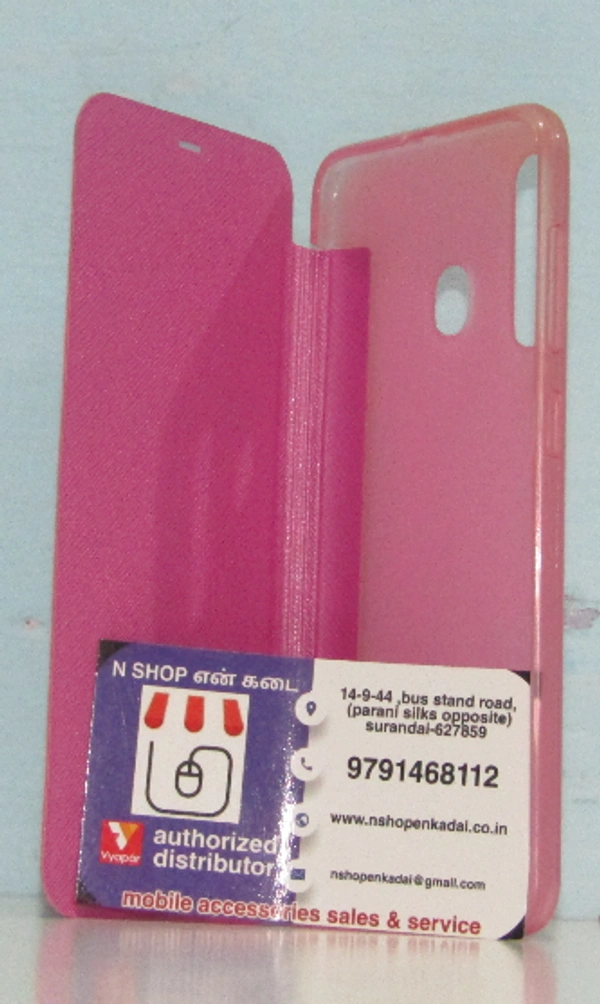 SAMSUNG A20 FLIPCOVER - PINK
