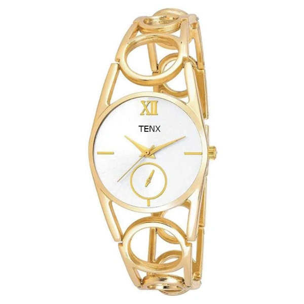 TENX ROUND ANALOG WATCH (WOMEN) - GOLD