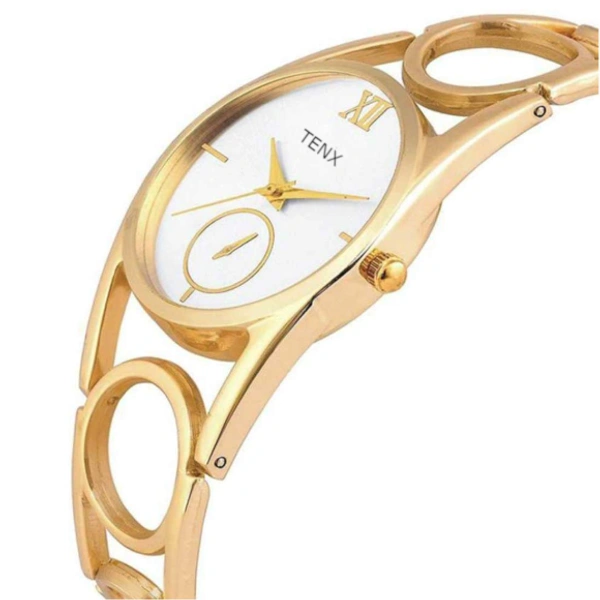 TENX ROUND ANALOG WATCH (WOMEN) - GOLD
