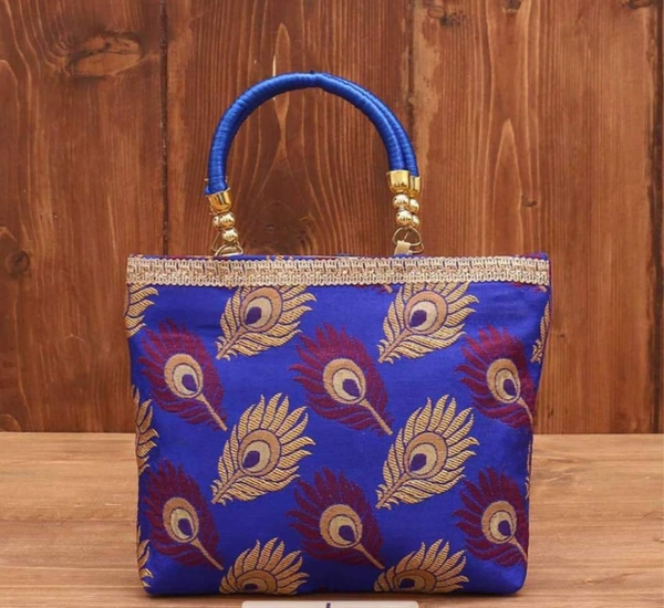 AMAZING BAGS EMBROIDERED  SATIN HAND-HELD BAG - MULTI COLOR