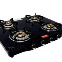 Gas Stove 4 Burner - black, free