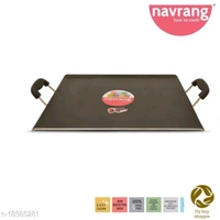 Navrang Non Stick Aluminium Rectangle Tawa 330mm,Black Hammertone -Non Induction
Material: Non-stickType: Non-stickPack: Pack of 1Length: 45 cmBreadth: 33 cmHeight: 6.5 cmSize