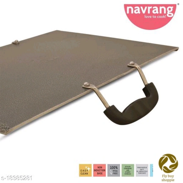 Navrang Non Stick Aluminium Rectangle Tawa 330mm,Black Hammertone -Non Induction
Material: Non-stickType: Non-stickPack: Pack of 1Length: 45 cmBreadth: 33 cmHeight: 6.5 cmSize