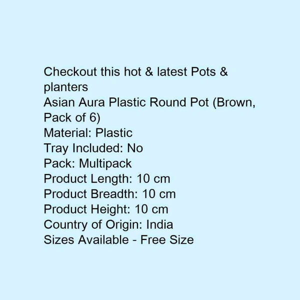 Aura Plastic Round Pots