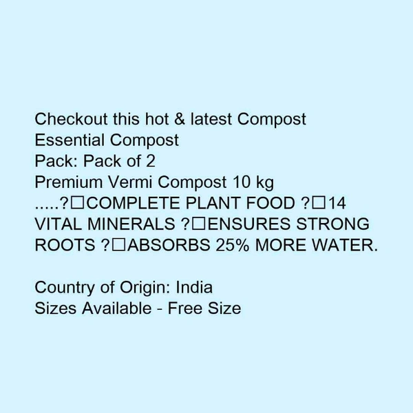 Vermi Compost Organic Soil - free shipping