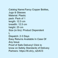 Fancy Copper Bottles, Jugs & Glasses